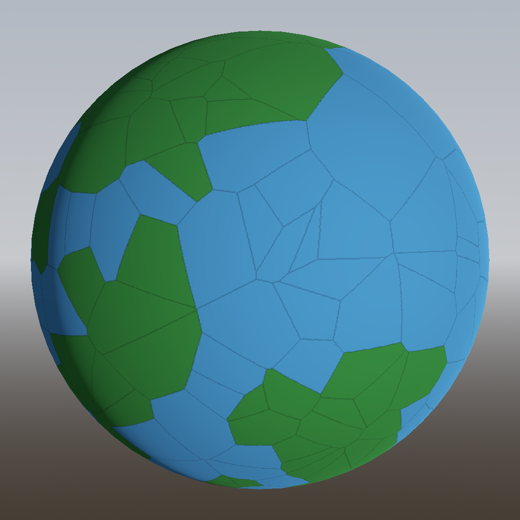 Multiple voronoi regions per continent