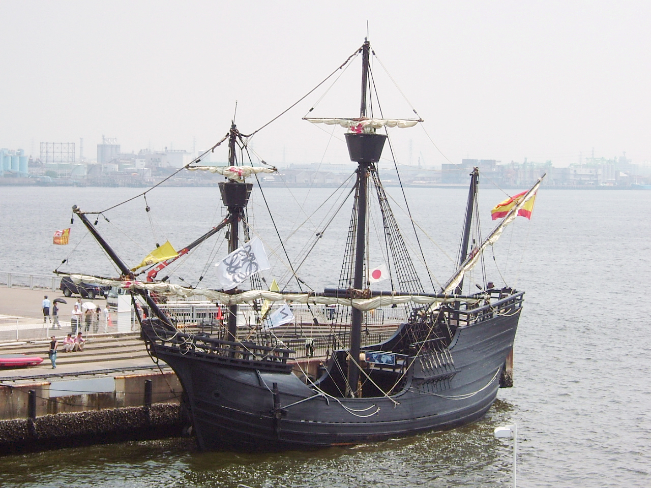 Photo of a replica of a sailing ship