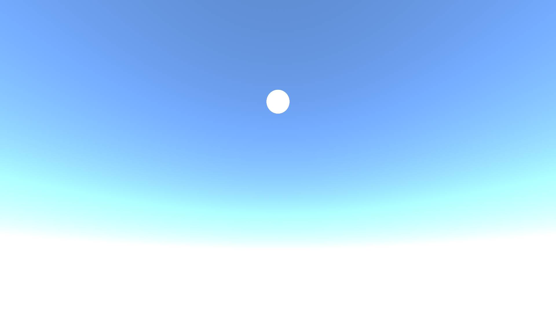 A blue sky that fades towards a slightly brighter blue at the horizon
