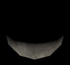 A crescent shape with a smooth, soft inner curve