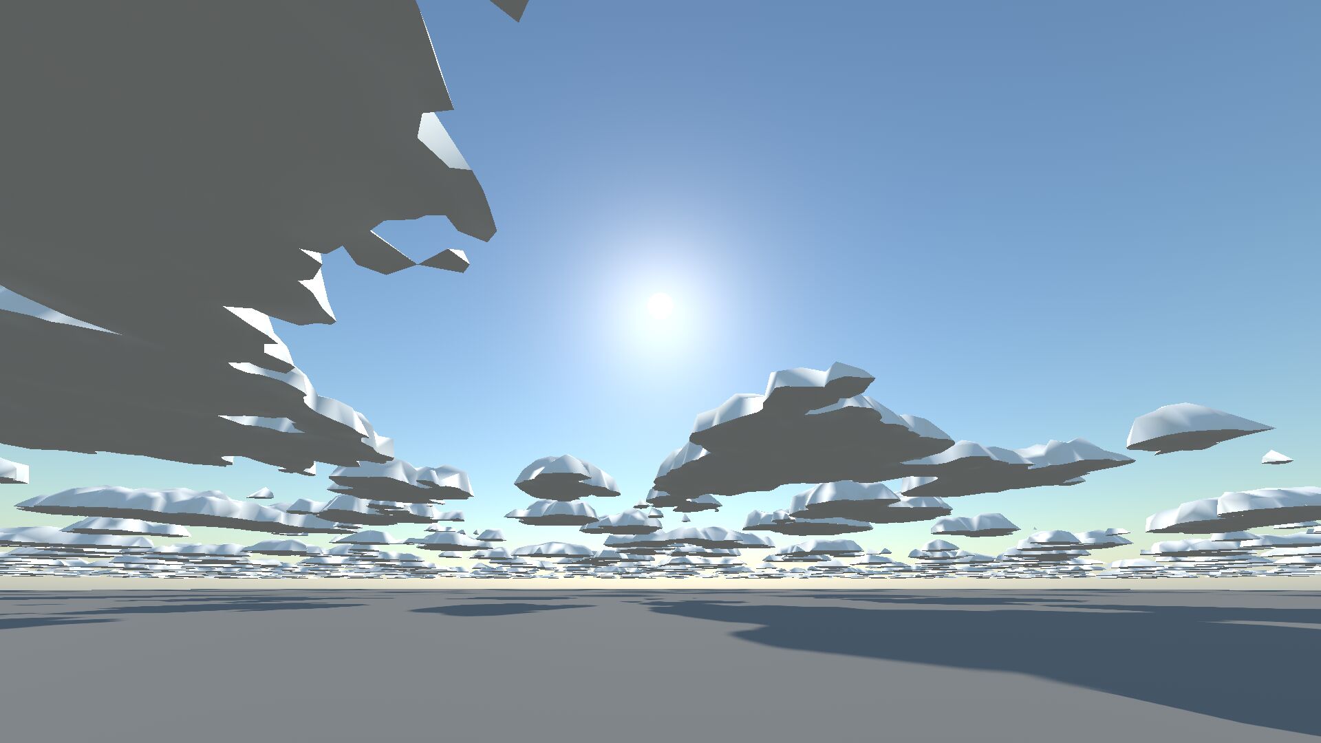 A blue sky with clouds in it
