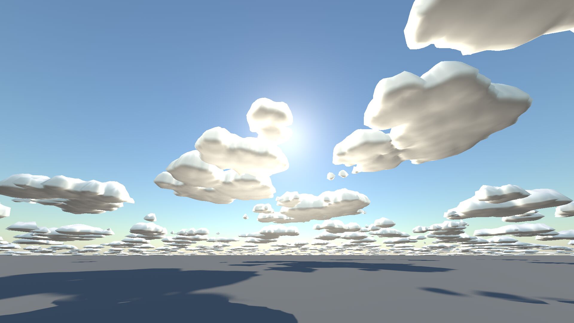 Clouds with backlight