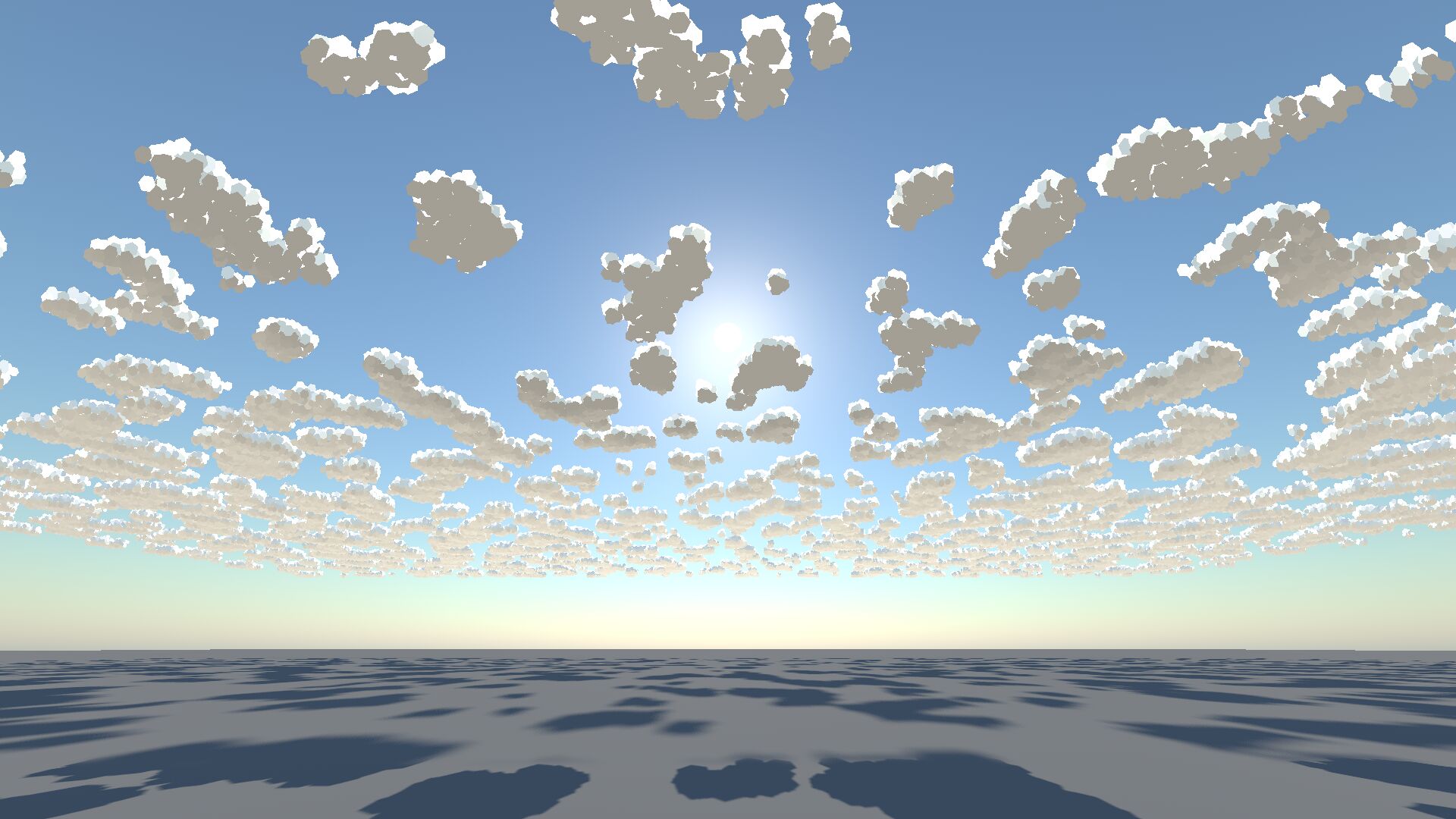 Clouds made up of flat hexagonal particles