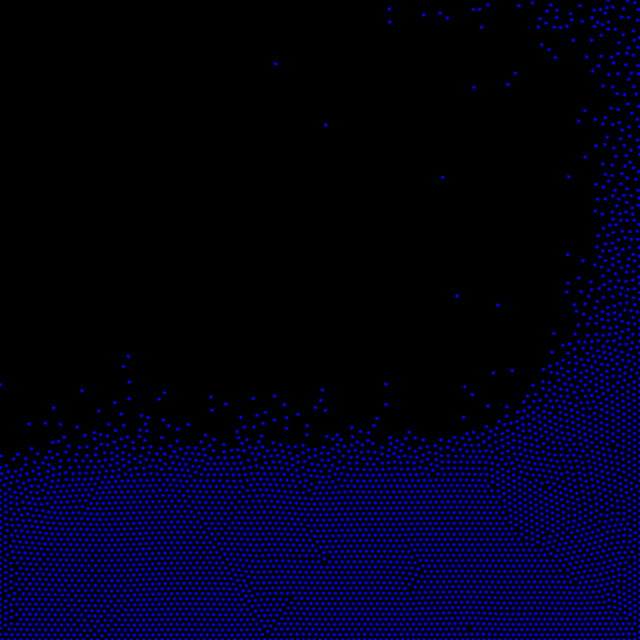 Screenshot of particle-based fluid