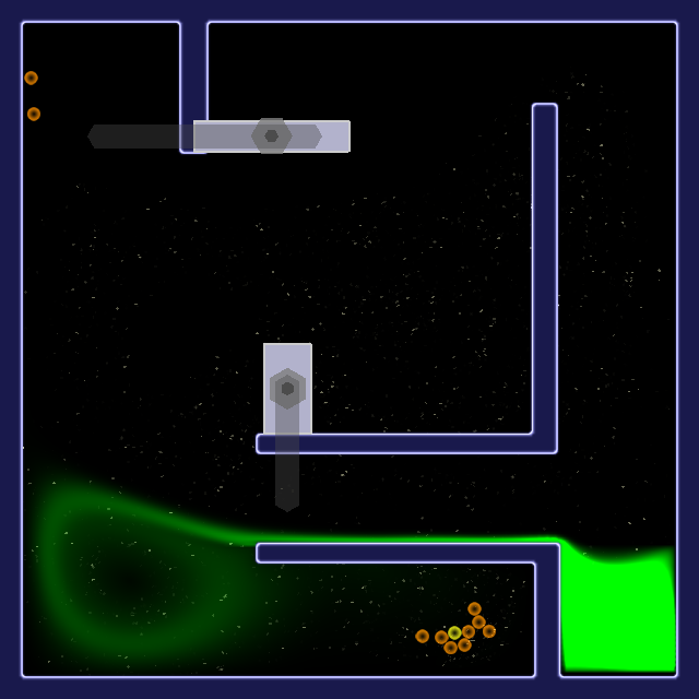 Screenshot of a level experiment with sliding blocks
