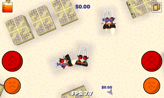 Screenshot showing some carts