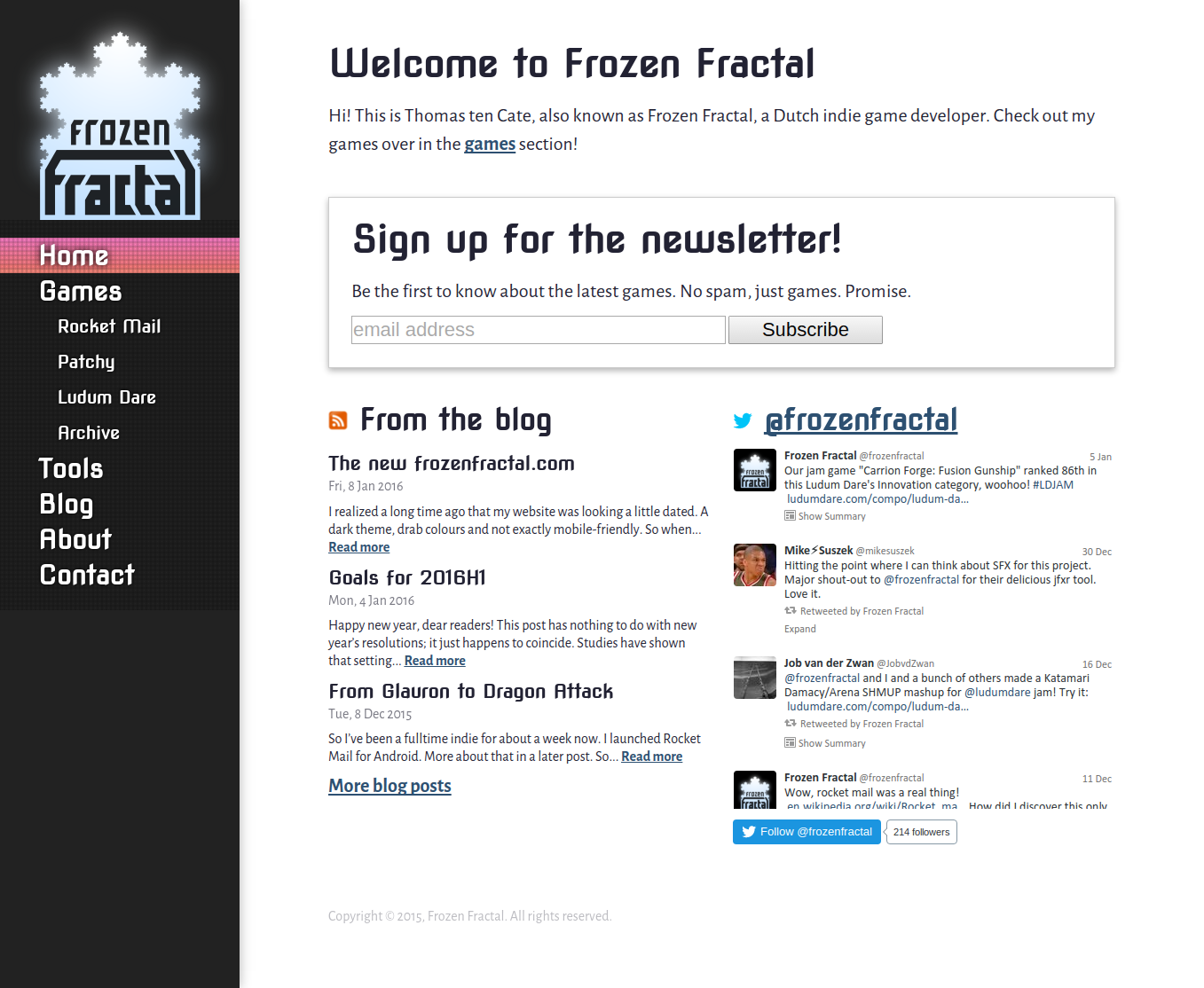 New Frozen Fractal website